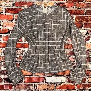 Monochrome Grid Long Sleeve Size Small